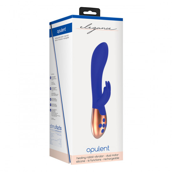 Elegance Opulent Heating Rabbit Vibrator Blauw