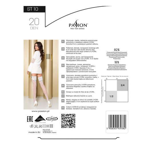 Passion Gold Collection ST108 Kousen Wit S/M