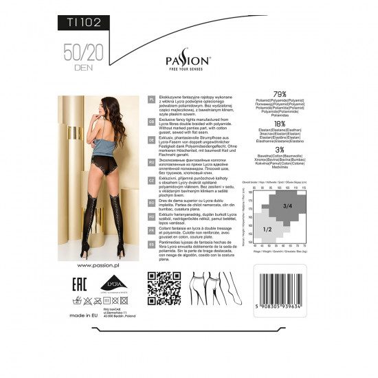 Passion Gold Collection TI102 Panty Zwart S/M