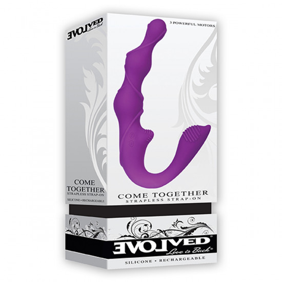 Evolved Come Together Strapless Strap-On Vibrator Paars