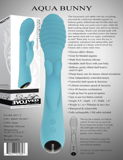 Evolved Aqua Bunny Vibrator