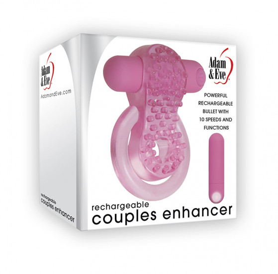 Adam & Eve Couples Enhancer Rechargeable Cockring Roze