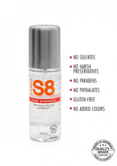 Stimul8 Waterbased Glijmiddel Anal Warming 125 ml