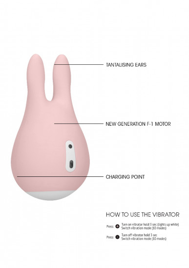 Loveline Sugar Bunny Clitoris Stimulator Licht Roze