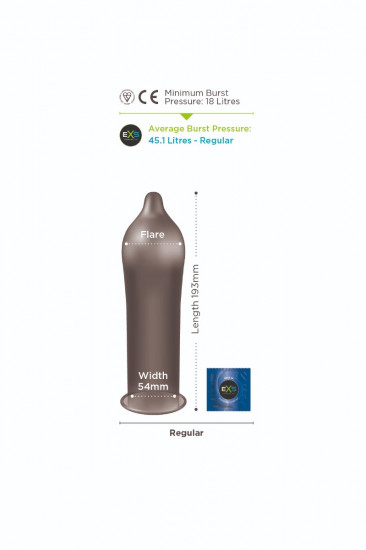 EXS Comfy Fit Black Latex Condooms 12 Stuks