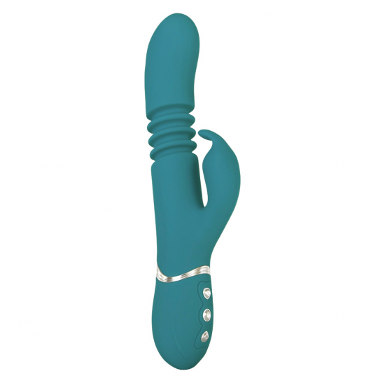Adam & Eve Eve's Rechargeable Thrusting Rabbit Vibrator Groen
