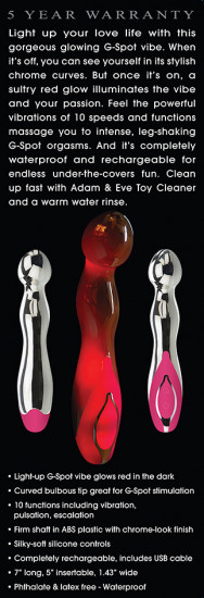 Adam & Eve Luminous G-Spot Vibrator Chrome