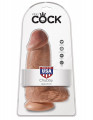 King Cock 9 Inch Chubby with Balls Dildo Lichtbruin
