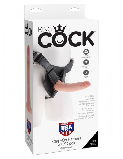 King Cock Strap-On Harness with 7 Inch Cock Blank