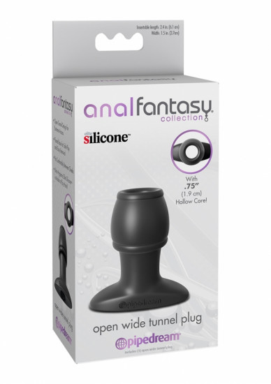 Anal Fantasy Open Wide Tunnel Plug Zwart