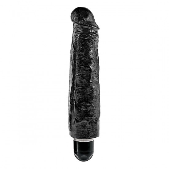 King Cock 7 Inch Vibrating Stiffy Zwart