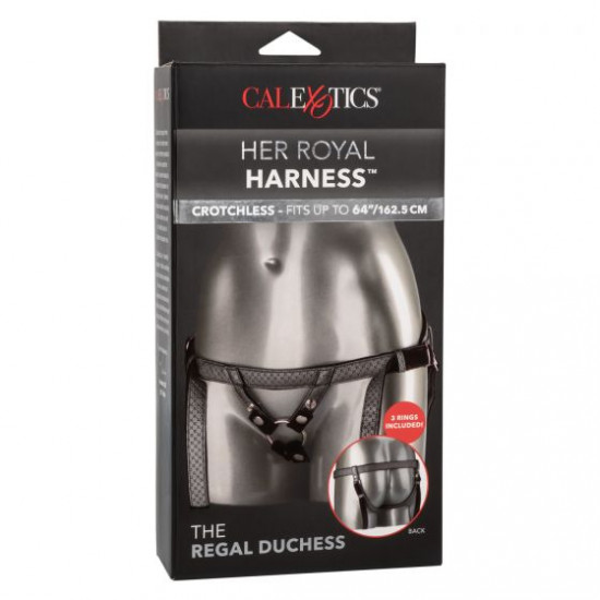 CalExotics Crotchless Harness The Regal Duchess Zwart