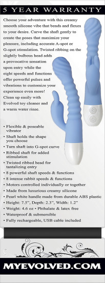 Evolved Bendy Bunny Vibrator Lichtblauw