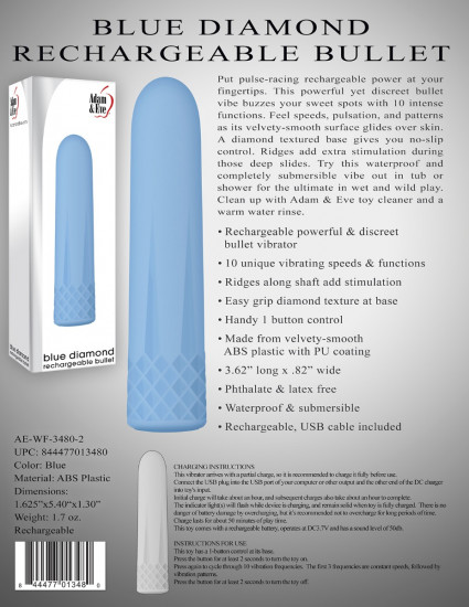 Adam & Eve Blue Diamond Bullet Lichtblauw