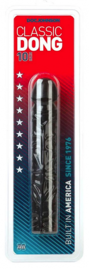 Doc Johnson Classic Dong 10 Inch Zwart