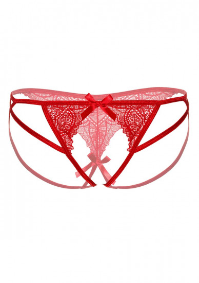 Daring Intimates Naomi Crotchless Slip Rood L/XL