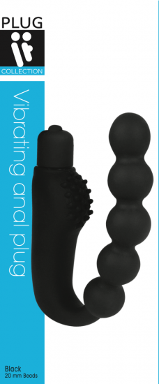 Plug It Vibrating Anal Plug Zwart