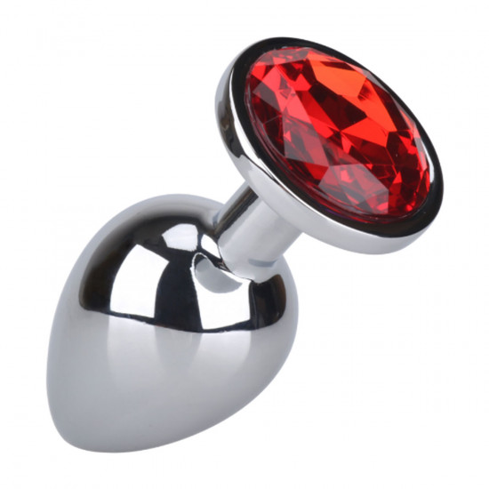 Ohh! Anal Plug Medium Zilver/Rood