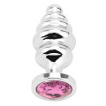Seamless Anal Butt Plug Medium Zilver/Roze
