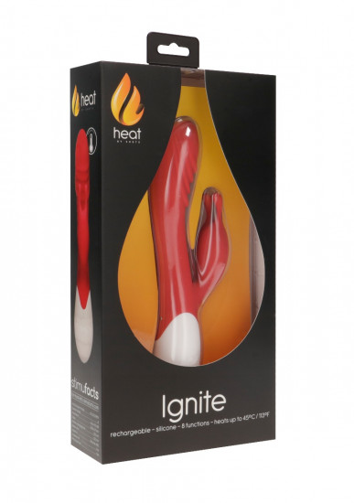 Ignite Verwarmende Rabbit Vibrator Rood