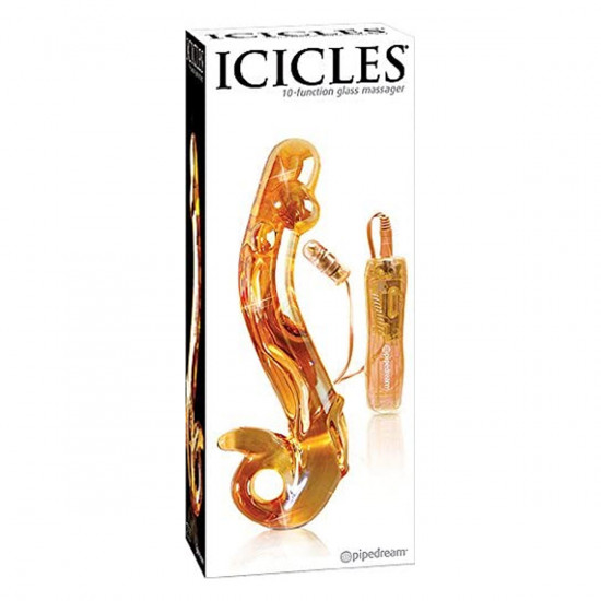 Icicles No. 35 Glazen Vibrator Oranje