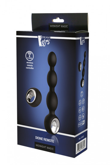 Midnight Magic Dione Remote Vibrating Anal Beads Zwart