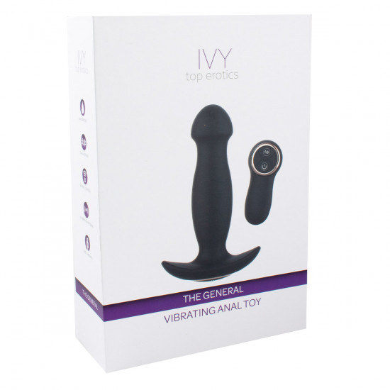 Ivy The General Vibrating Anal Toy Zwart